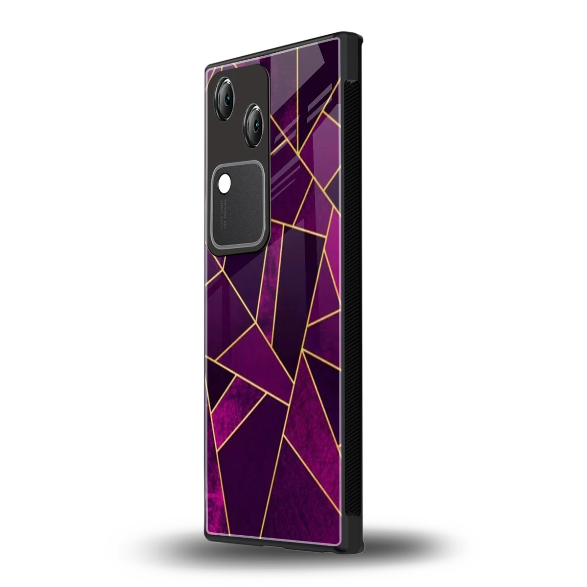 Violet Shards vivo v30 mobile cover | shockproof glass phone case