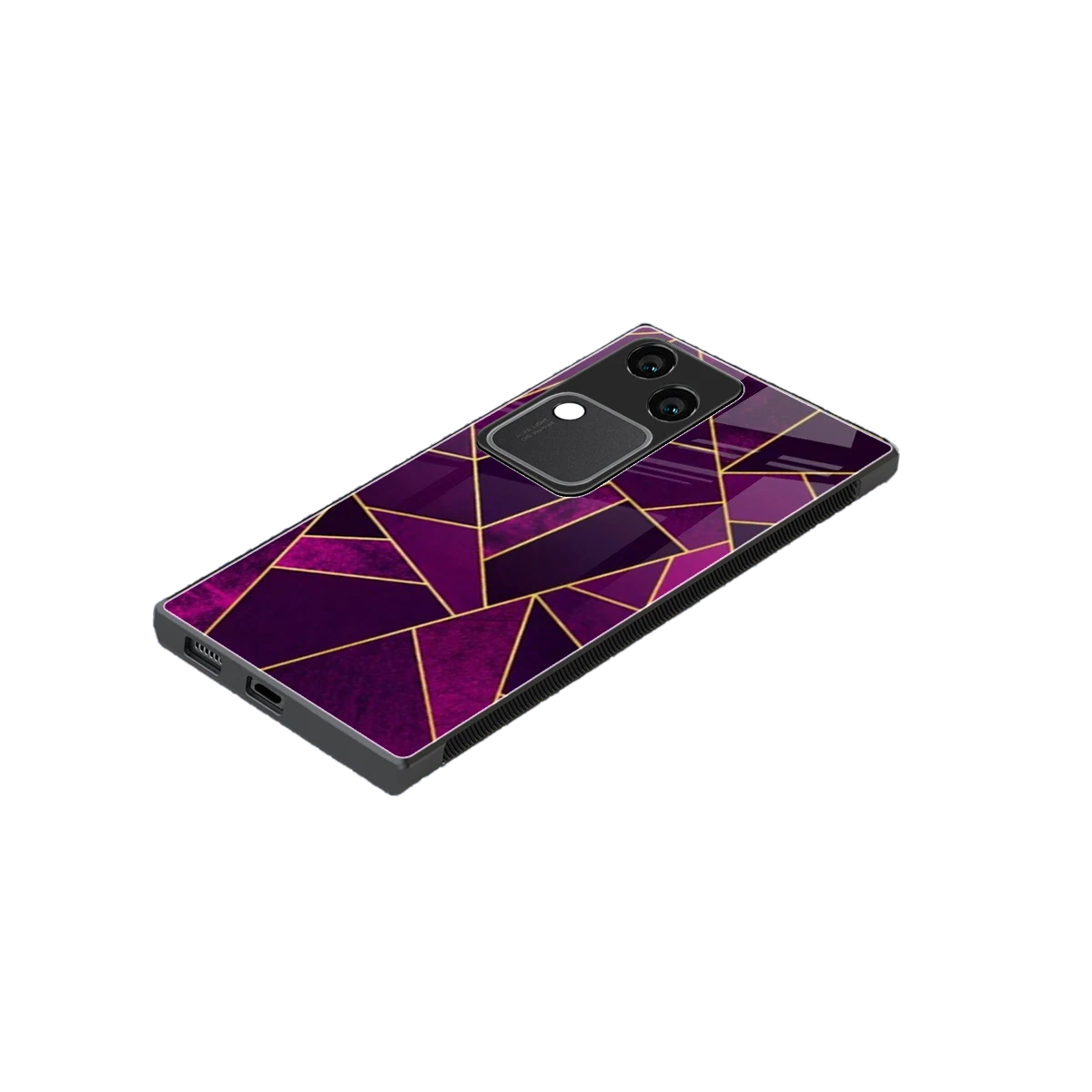 Violet Shards stylish phone case for vivo v30 | glossy glass and slim fit