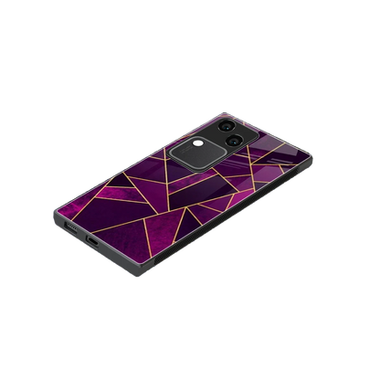 Violet Shards stylish phone case for vivo v30 | glossy glass and slim fit