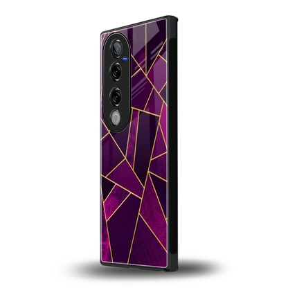 Violet Shards vivo v40 pro mobile cover | shockproof glass phone case