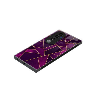 Violet Shards stylish phone case for vivo v40 pro | glossy glass and slim fit