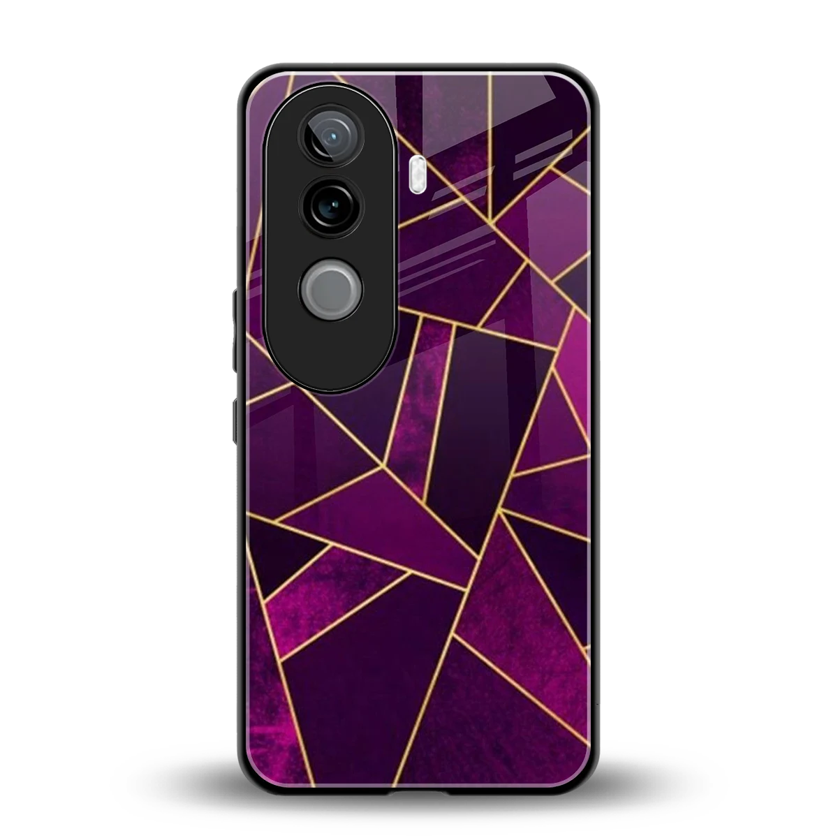 Violet Shards back phone cover | glass case for vivo v40e