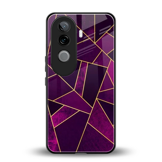Violet Shards back phone cover | glass case for vivo v40e