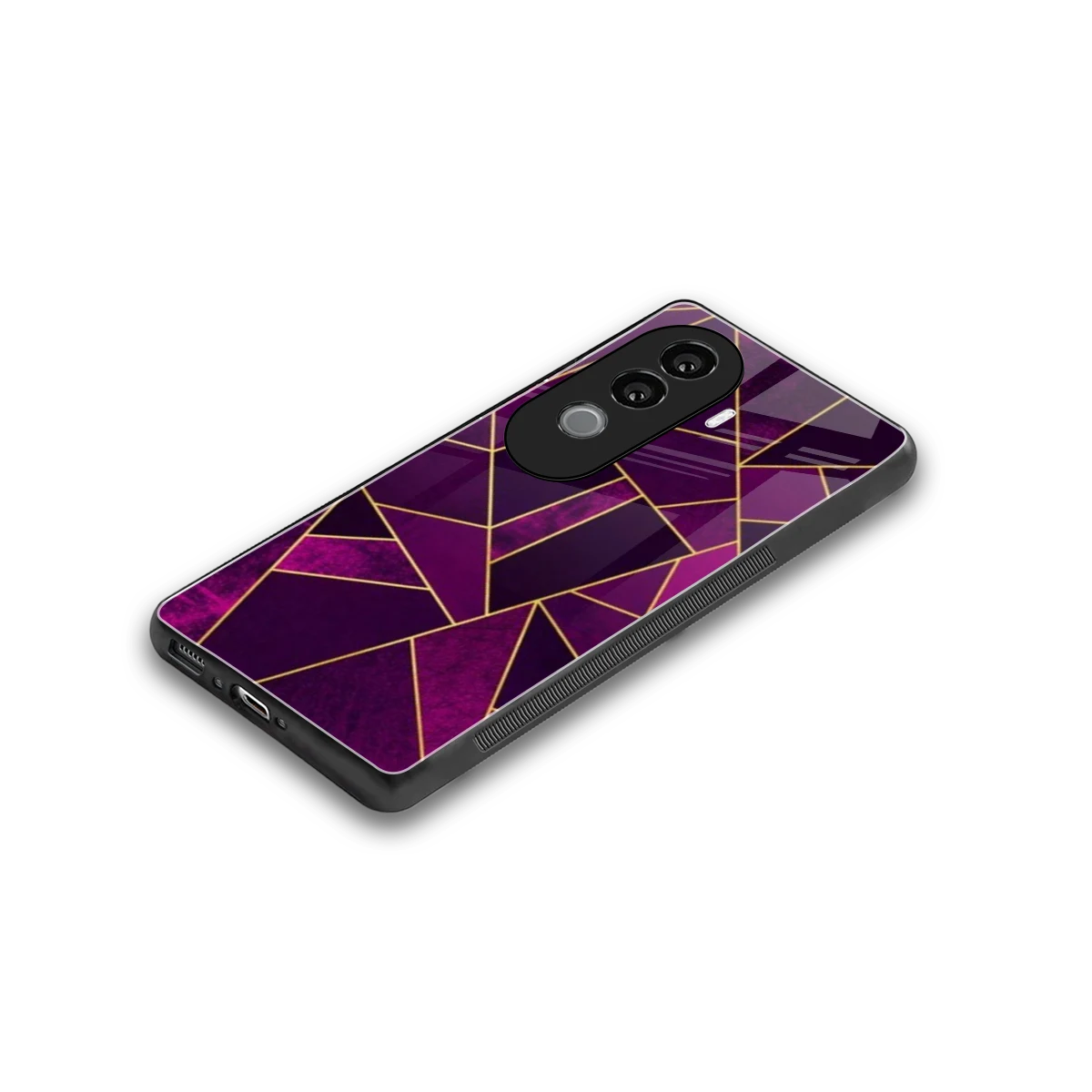 Violet Shards stylish phone case for vivo v40e | glossy glass and slim fit