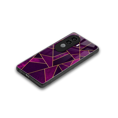 Violet Shards stylish phone case for vivo v40e | glossy glass and slim fit