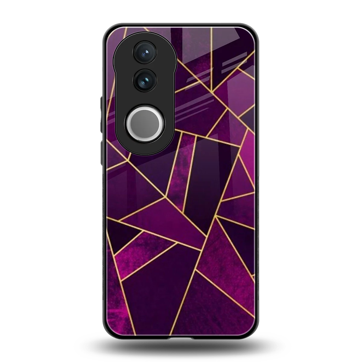 Violet Shards back phone cover | glass case for vivo v50