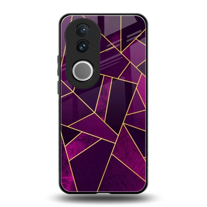 Violet Shards back phone cover | glass case for vivo v50