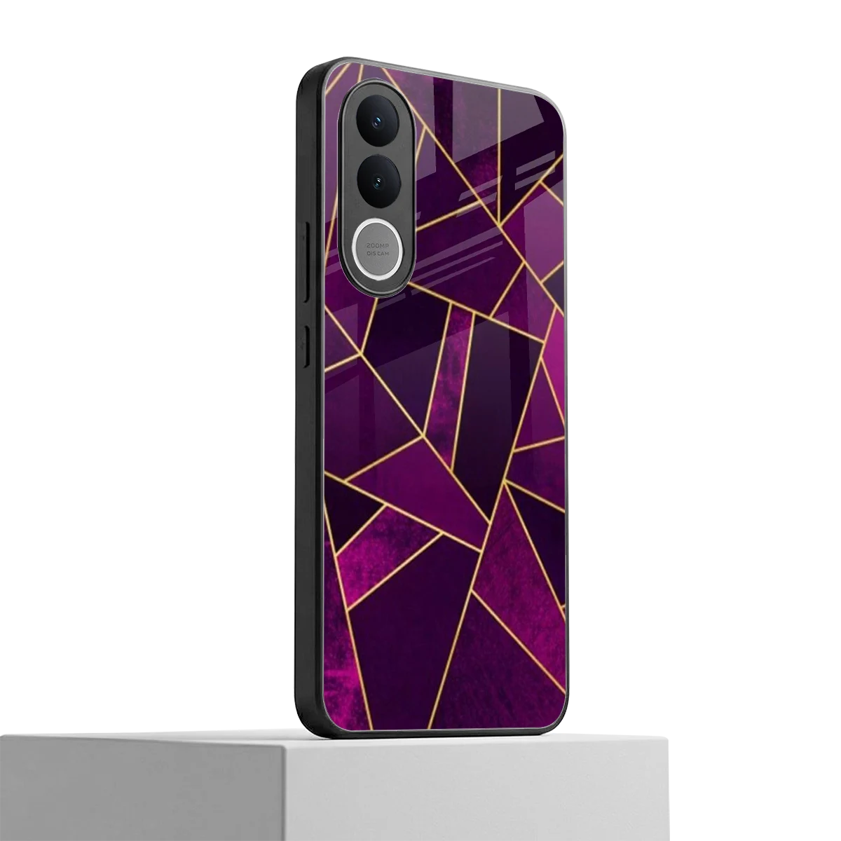 Violet Shards vivo v70 fe mobile cover | shockproof glass phone case
