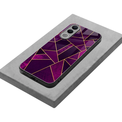 Violet Shards stylish phone case for vivo v70 fe | glossy glass and slim fit