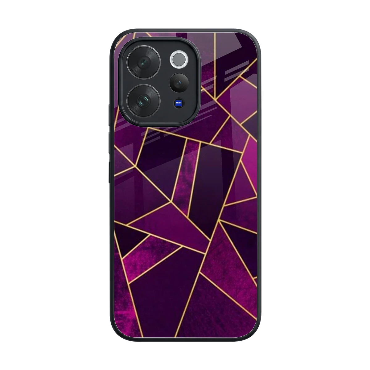 Violet Shards back phone cover | glass case for vivo v70