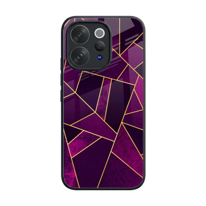 Violet Shards back phone cover | glass case for vivo v70