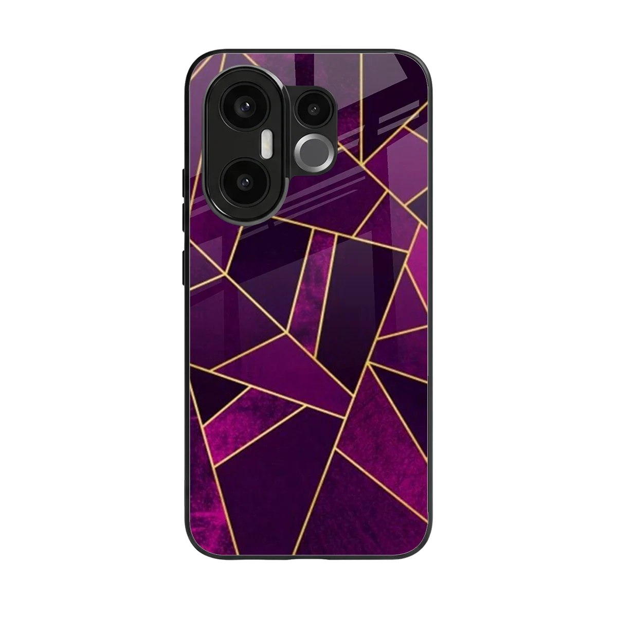 Violet Shards back phone cover | glass case for vivo x200 fe