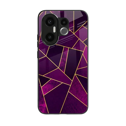 Violet Shards back phone cover | glass case for vivo x200 fe