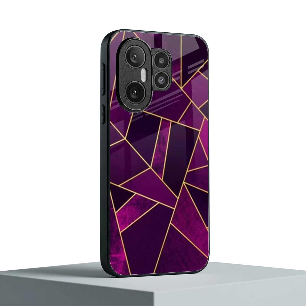 Violet Shards vivo x200 fe mobile cover | shockproof glass phone case