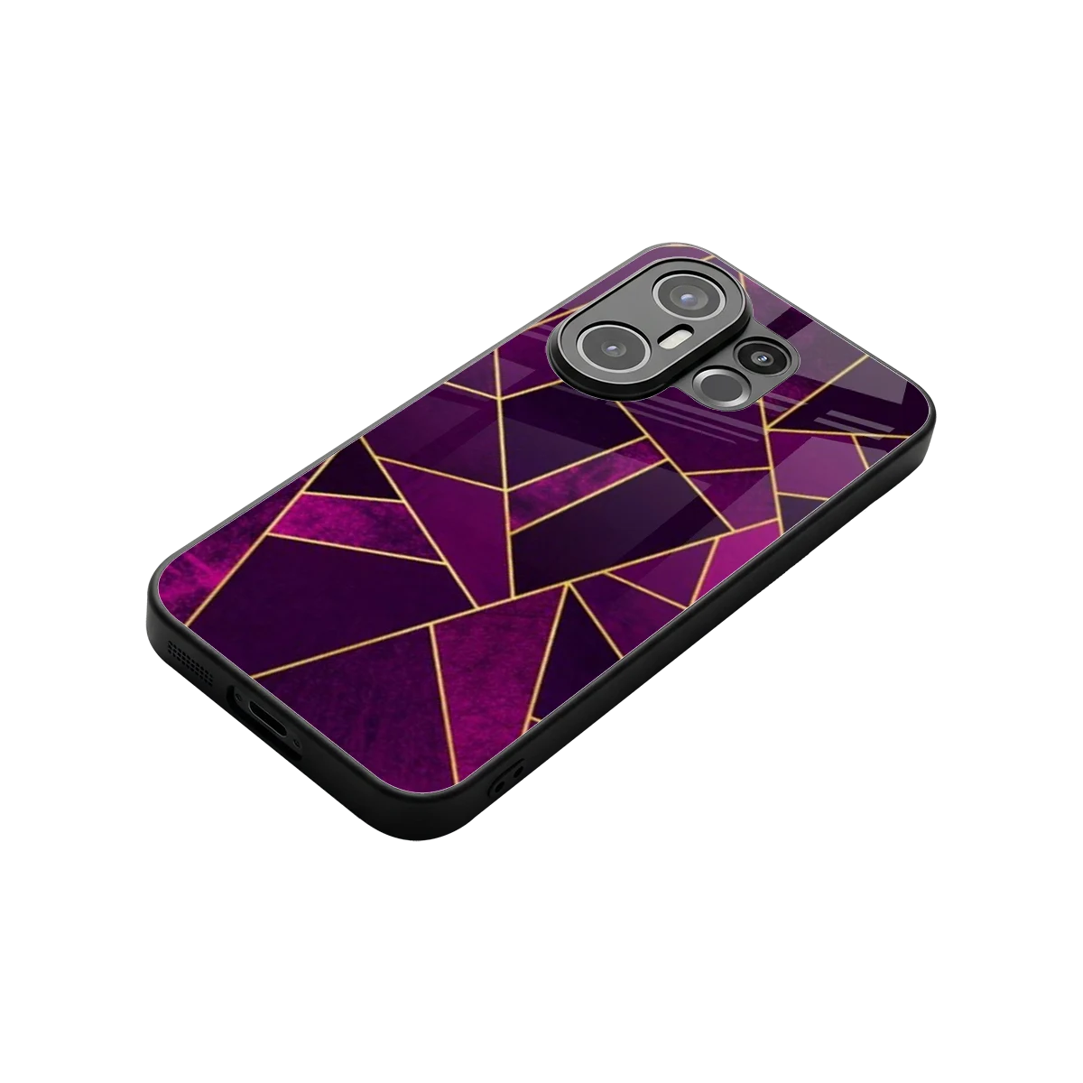 Violet Shards stylish phone case for vivo x200 fe | glossy glass and slim fit