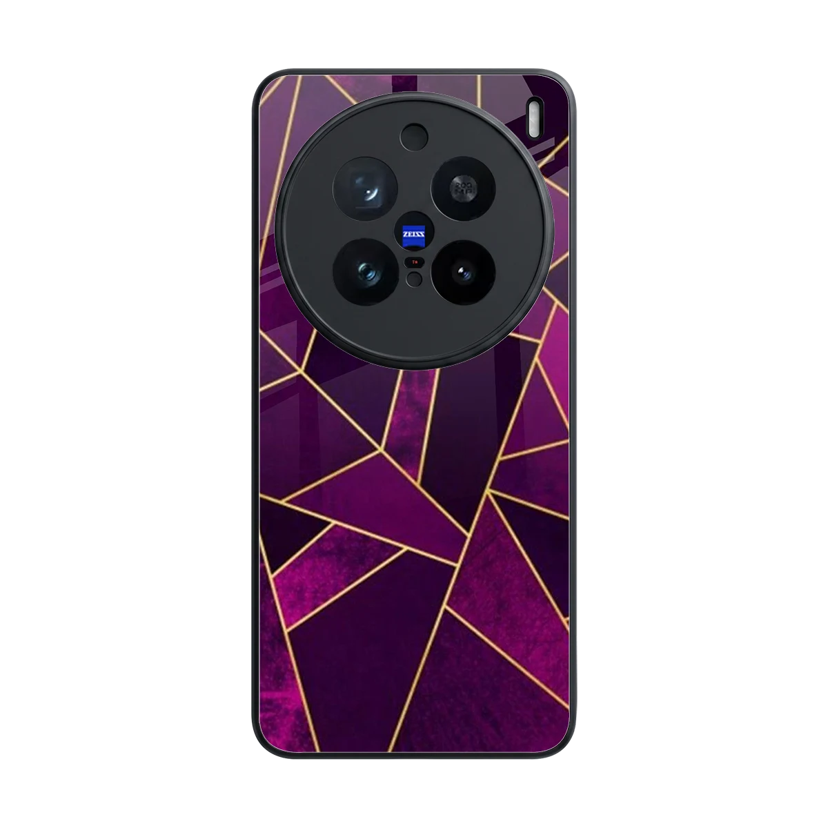 Violet Shards back phone cover | glass case for vivo x200 pro