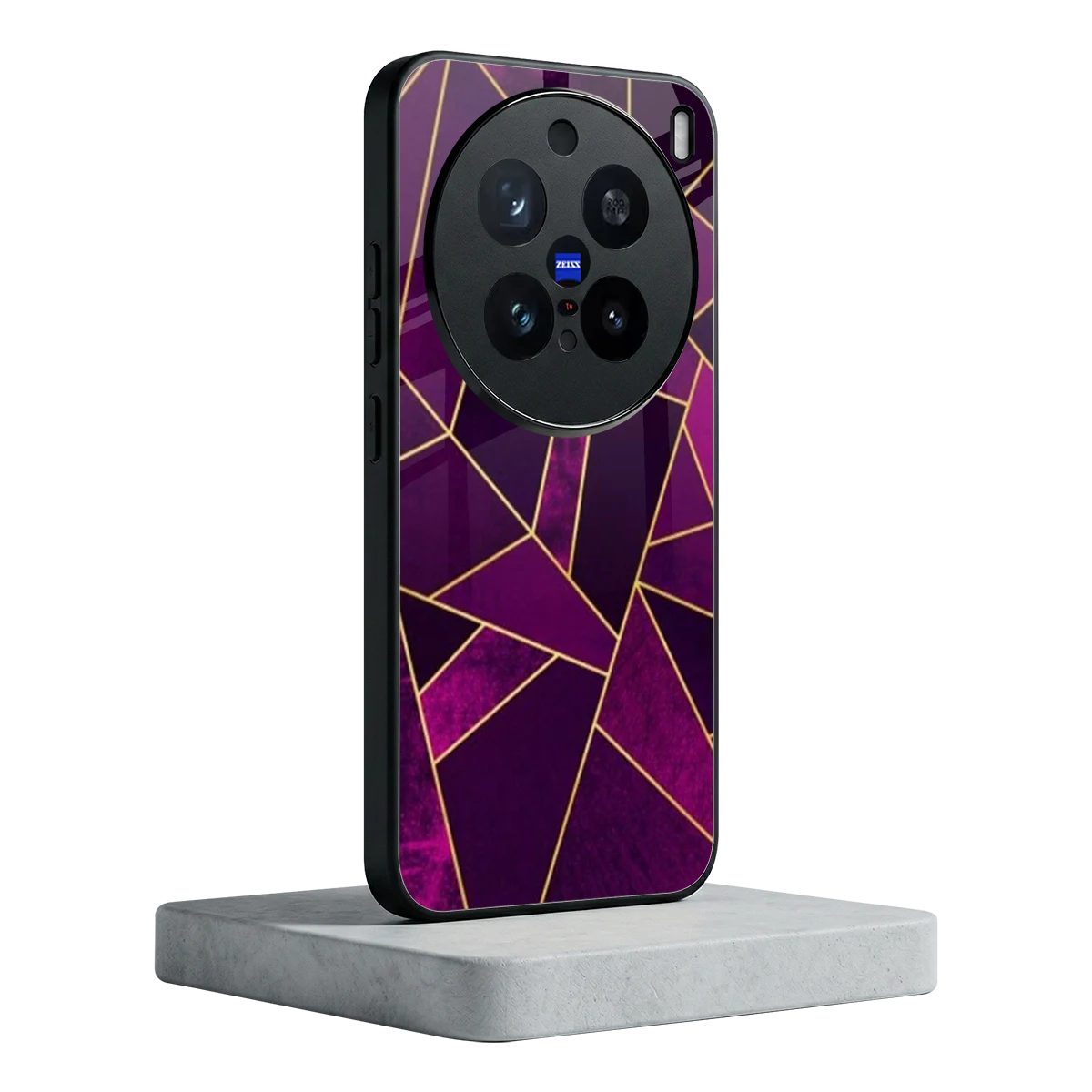 Violet Shards vivo x200 pro mobile cover | shockproof glass phone case