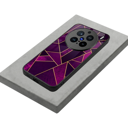 Violet Shards stylish phone case for vivo x200 pro | glossy glass and slim fit