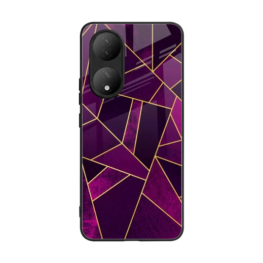 Violet Shards back phone cover | glass case for Vivo-y100