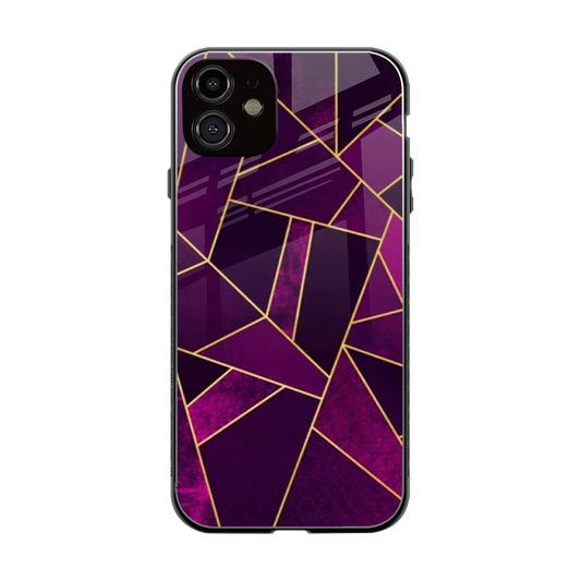 Violet Shards back phone cover | glass case for iphone 12