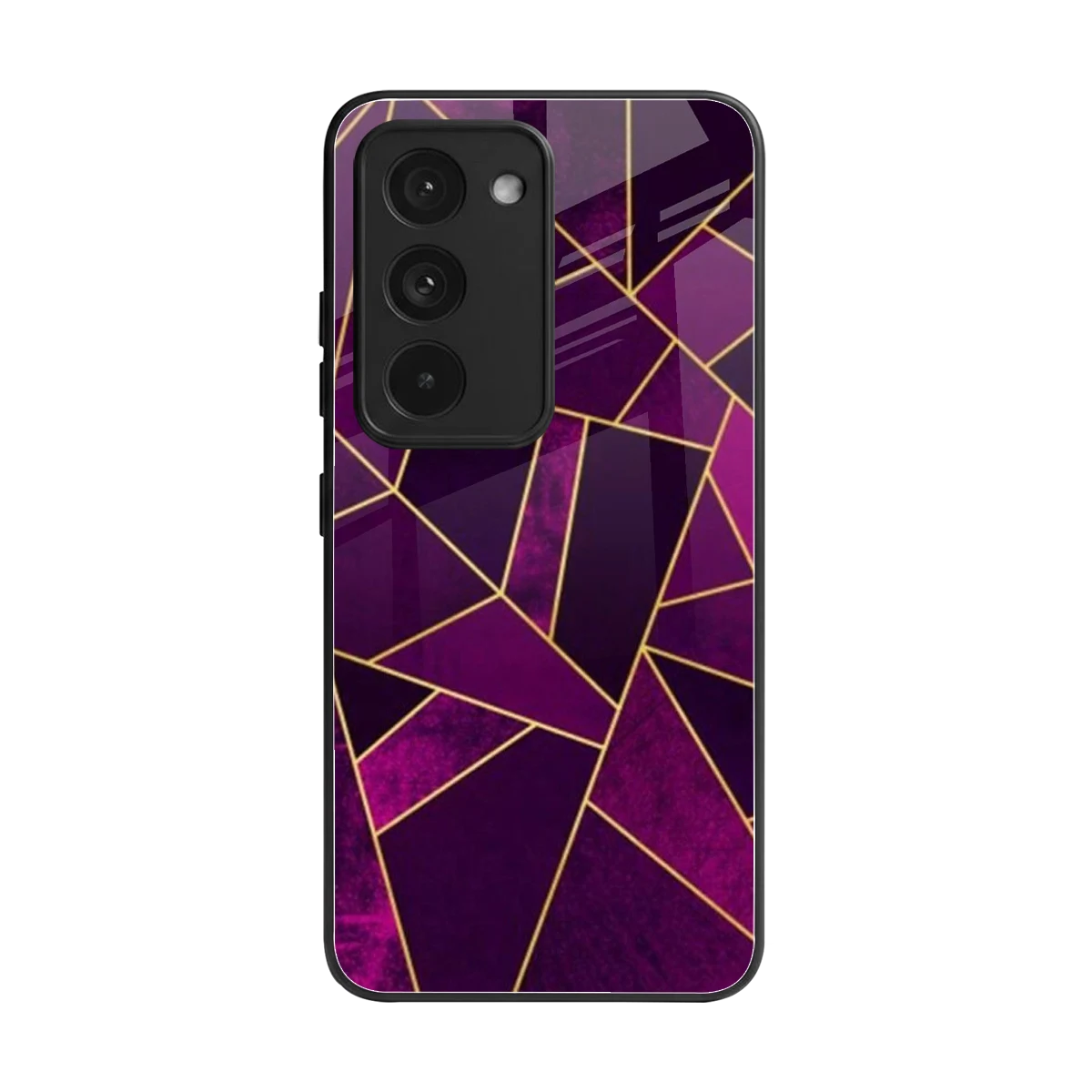 Violet Shards back phone cover | glass case for redmi 15 5g