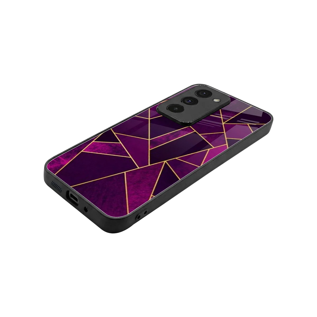 Violet Shards stylish phone case for redmi 15 5g | glossy glass and slim fit