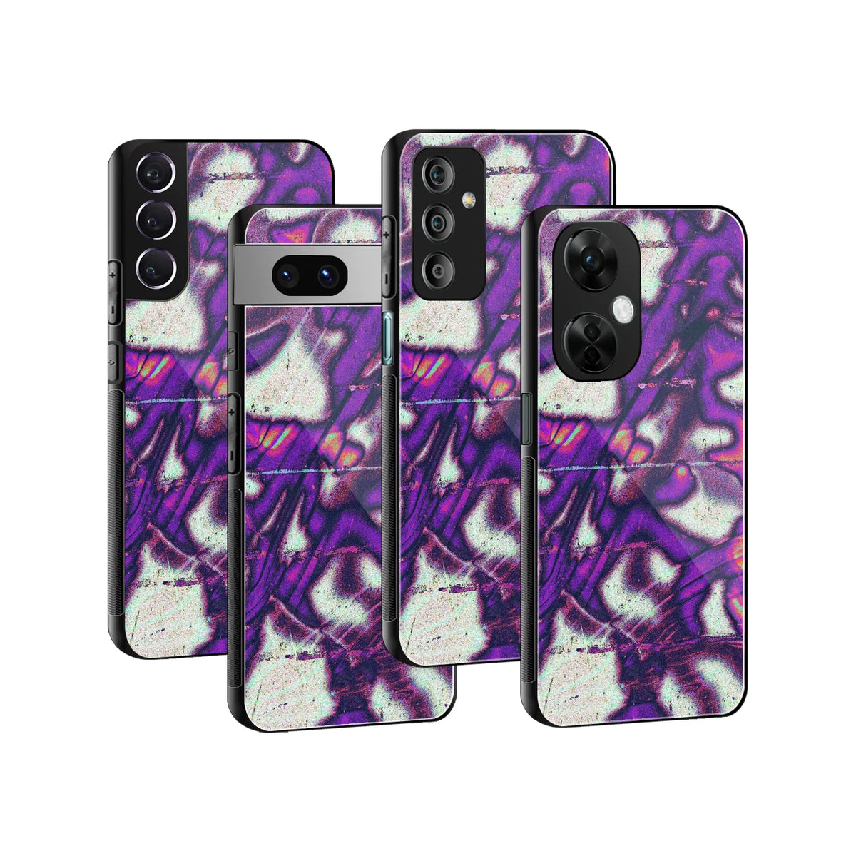 Stylish Glass Back Case for All Smartphones iPhone, Samsung, OnePlus, Pixel, Redmi, Oppo, Vivo, Motorola