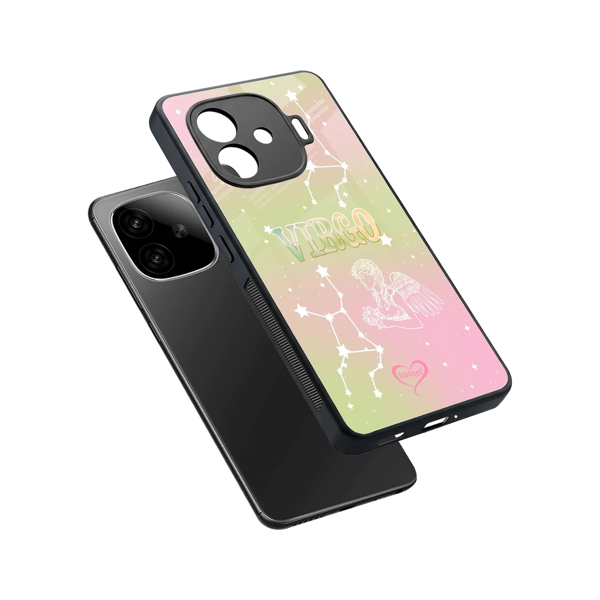 Virgo Aura sleek iqoo neo 10r 5g cover with tempered glass back and TPU edges