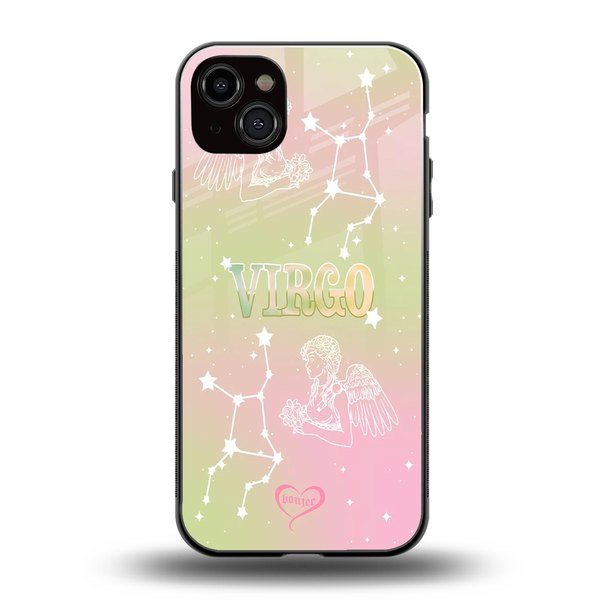 Virgo Aura back phone cover | glass case for iphone 14 plus