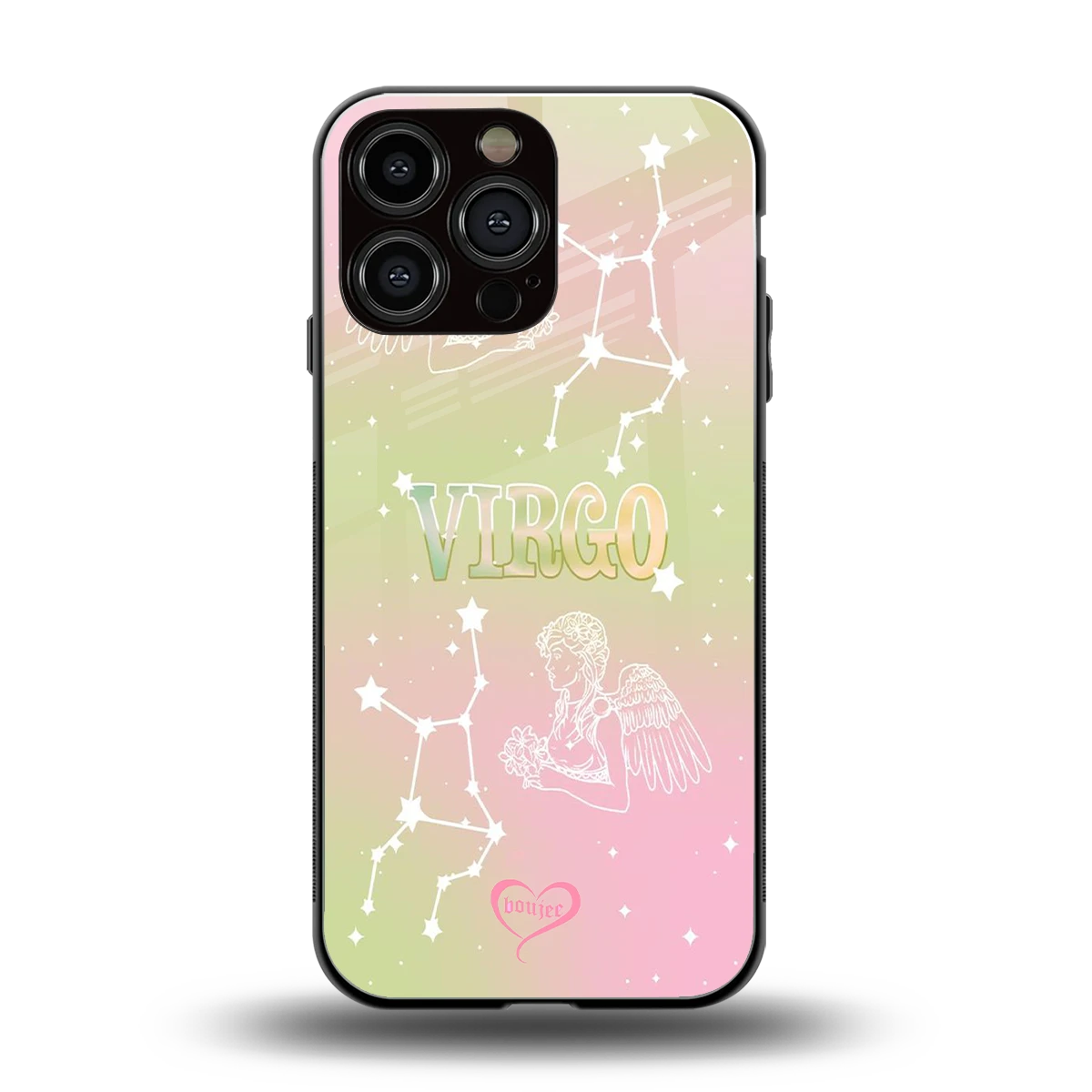 Virgo Aura back phone cover | glass case for iphone 15 pro max
