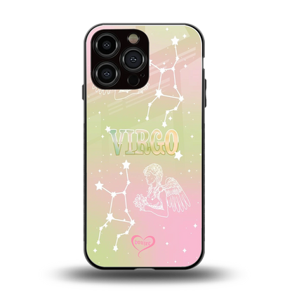 Virgo Aura back phone cover | glass case for iphone 15 pro max