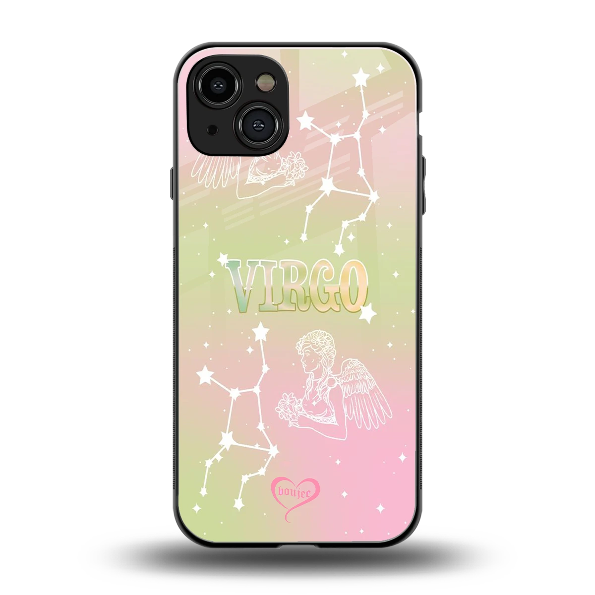 Virgo Aura back phone cover | glass case for iphone 15