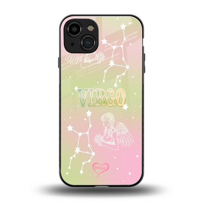 Virgo Aura back phone cover | glass case for iphone 15