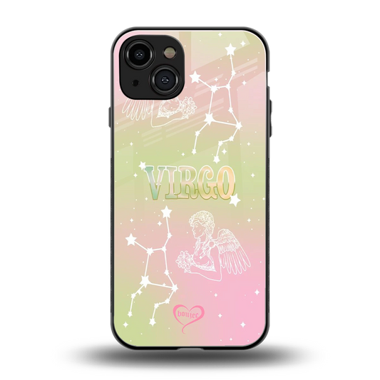 Virgo Aura back phone cover | glass case for iphone 15
