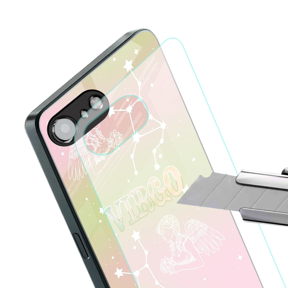 Virgo Aura stylish phone case for iphone 16e | glossy glass and slim fit