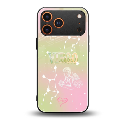 Virgo Aura back phone cover | glass case for iphone 17 pro