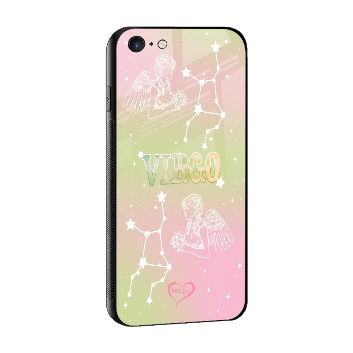 Virgo Aura sleek iphone 6s plus cover with tempered glass back and TPU edges