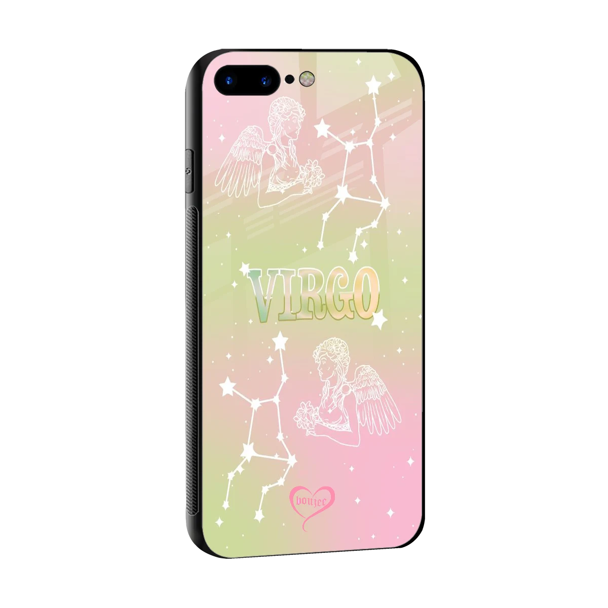 Virgo Aura sleek iphone 7 plus cover with tempered glass back and TPU edges