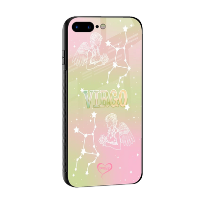 Virgo Aura sleek iphone 8 plus cover with tempered glass back and TPU edges