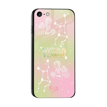 Virgo Aura sleek iphone 7 cover with tempered glass back and TPU edges