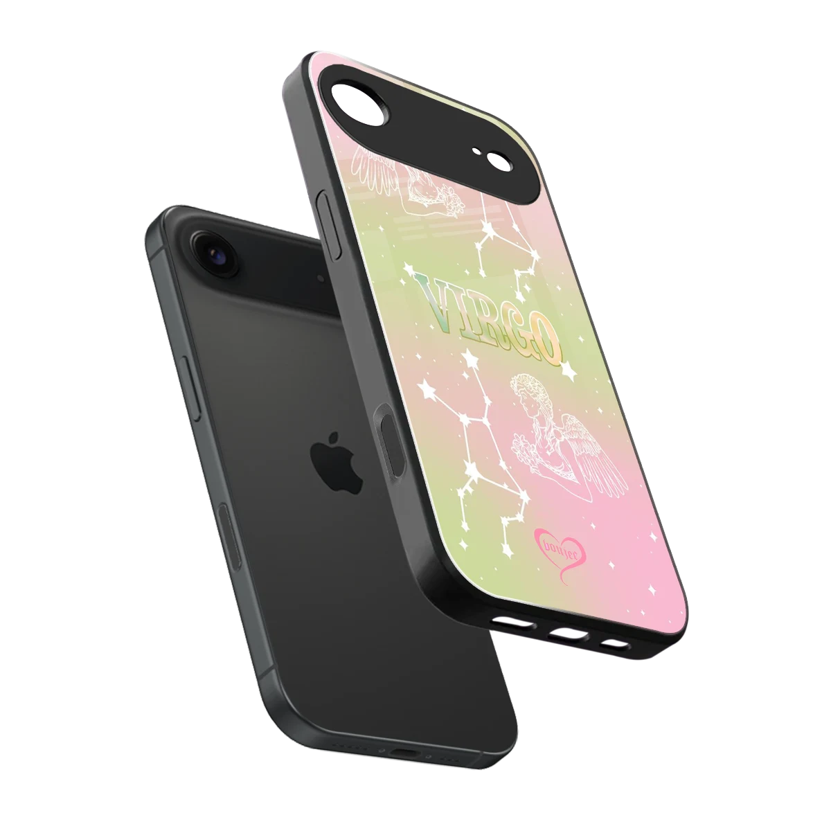 Virgo Aura sleek iphone air cover with tempered glass back and TPU edges