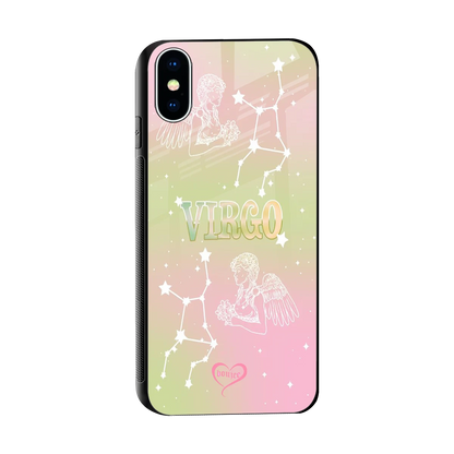 Virgo Aura sleek iphone x cover with tempered glass back and TPU edges