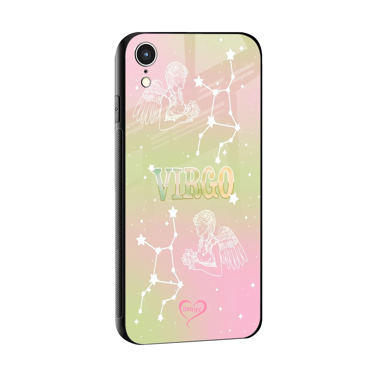 Virgo Aura sleek iphone xr cover with tempered glass back and TPU edges