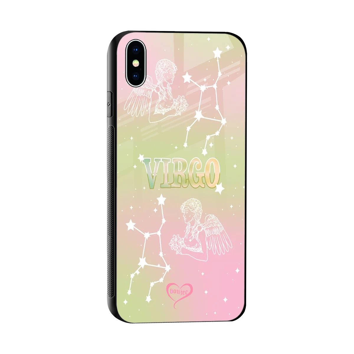 Virgo Aura sleek iphone xs max cover with tempered glass back and TPU edges