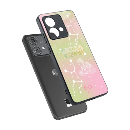 Virgo Aura sleek motorola edge 40 neo 5g cover with tempered glass back and TPU edges