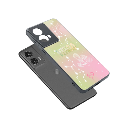 Virgo Aura sleek motorola edge 50 fusion cover with tempered glass back and TPU edges