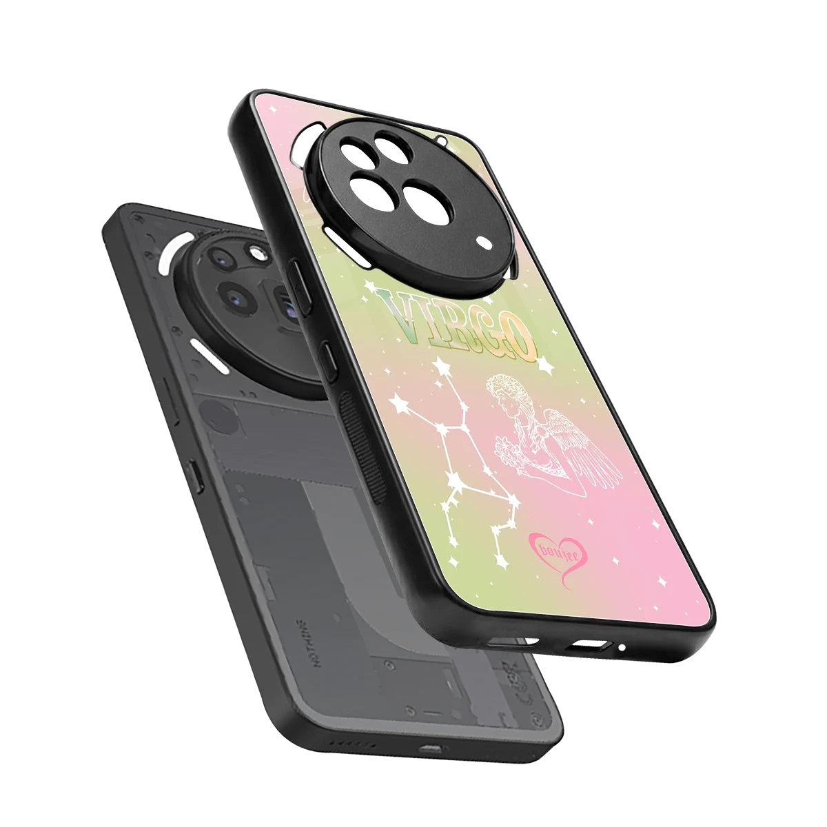 Virgo Aura sleek nothing phone 3a pro cover with tempered glass back and TPU edges