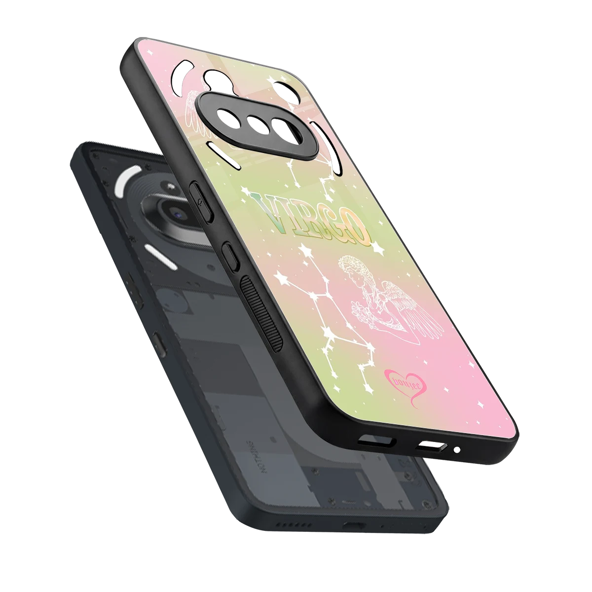 Virgo Aura sleek nothing phone 3a cover with tempered glass back and TPU edges