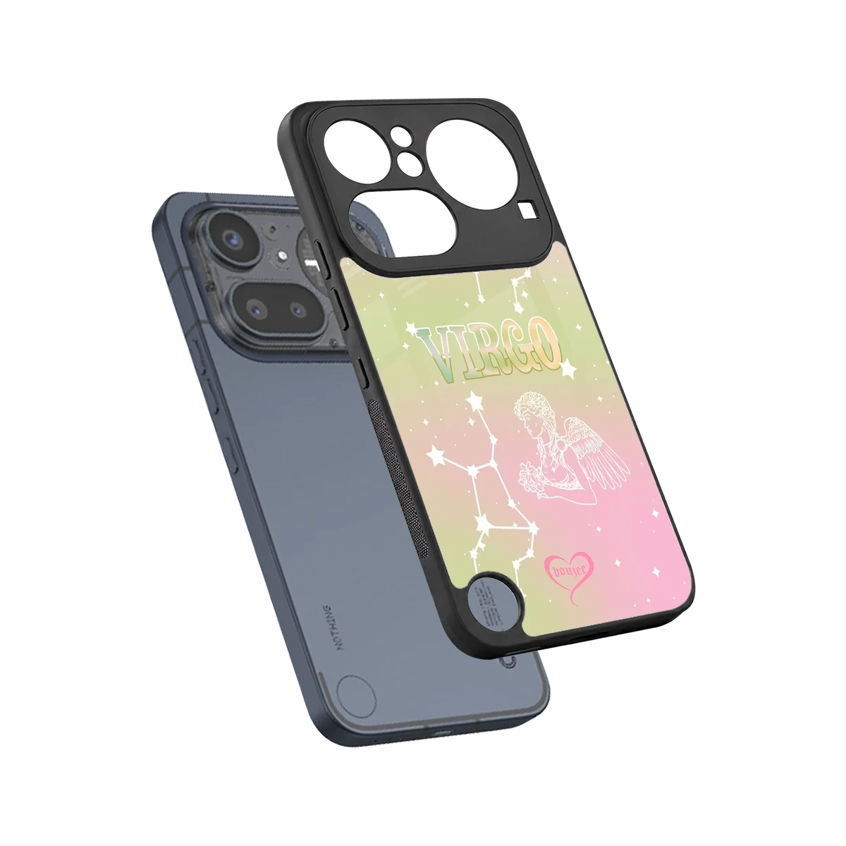Virgo Aura sleek nothing phone 4a pro cover with tempered glass back and TPU edges