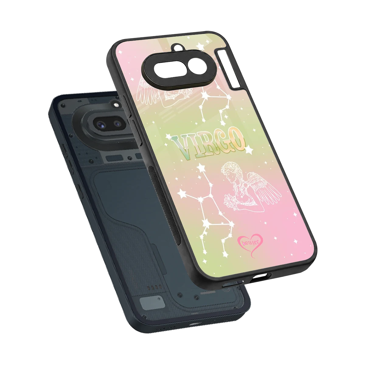 Virgo Aura sleek nothing phone 4a cover with tempered glass back and TPU edges